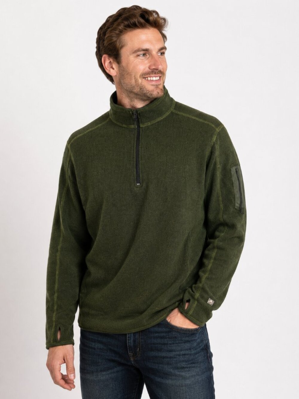 Kuhl Chianti Fleece 1/4 Zip Pullover Green Men's Large